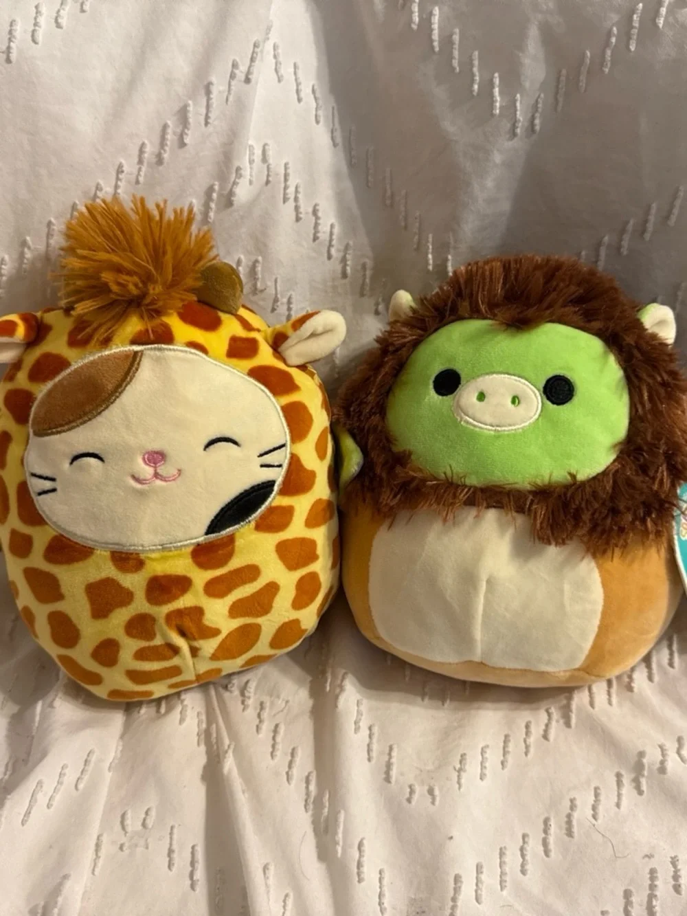 Squishmallows Bundle – Desmund Monster 7.5” + Giraffe 8” Kellytoy Plush